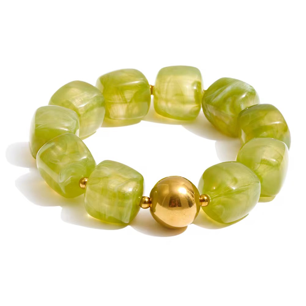 Acrylic bead bracelet